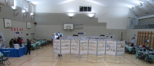 Set-up and awaiting the rush of eager participants.